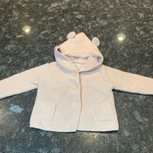 Baby Gap Girls Hooded Ears Sweater Jacket 6-12m